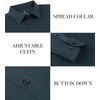 SAMERM Mens Dress Shirt Stretch Wrinkle Free Casual Button Down Shirts(B4-navy)