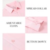 SAMERM Mens Dress Shirt Stretch Wrinkle Free Casual Button Down Shirts(B9-pink)