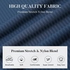 SAMERM Mens Dress Shirt Stretch Wrinkle Free Casual Button Down Shirts(D3-navy)