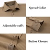 SAMERM Mens Dress Shirt Stretch Wrinkle Free Casual Button Down Shirts(D6-brown)