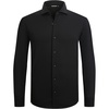 SAMERM Mens Dress Shirt Stretch Wrinkle Free Casual Button Down Shirts(Black)