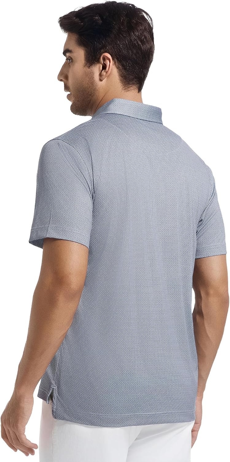 image:imageSAMERM Mens Golf Shirts Dry Fit Performance Sport Polo Shirts for MenBlack Dots Golf Shirt