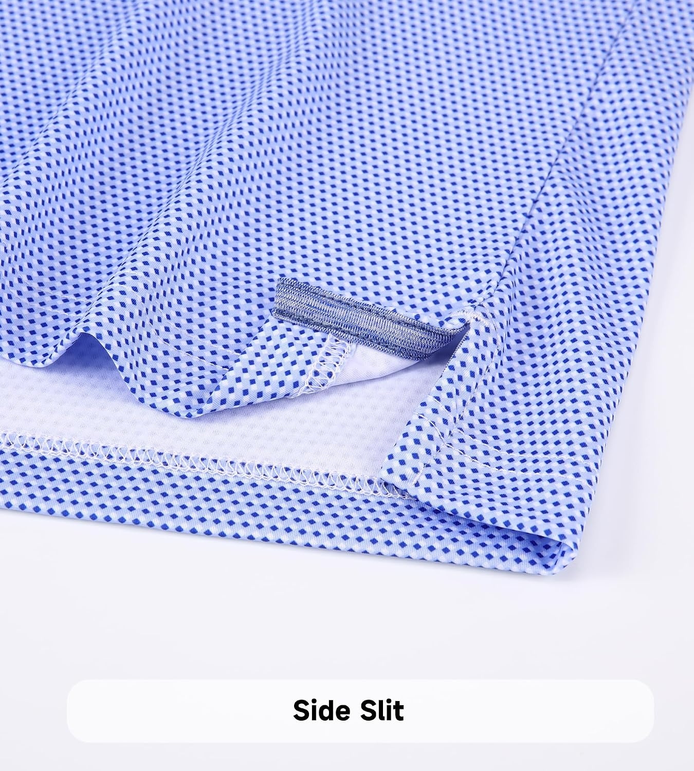 image:imageSAMERM Mens Golf Shirts Dry Fit Performance Sport Polo Shirts for MenBlue White Square Golf Shirt