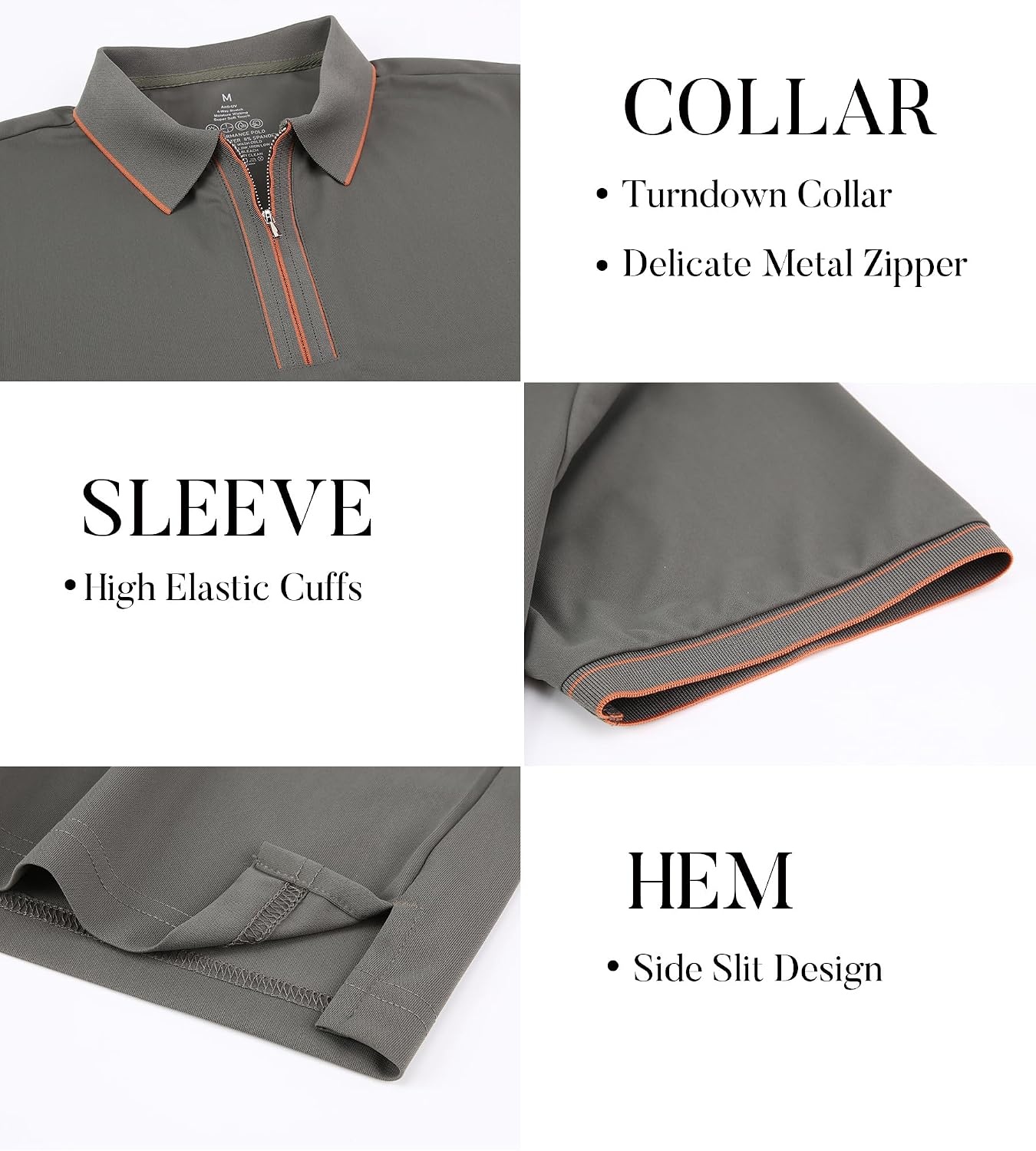 image:imageSAMERM Mens Golf Shirts Dry Fit Performance Sport Polo Shirts for MenGreen Polo Shirt