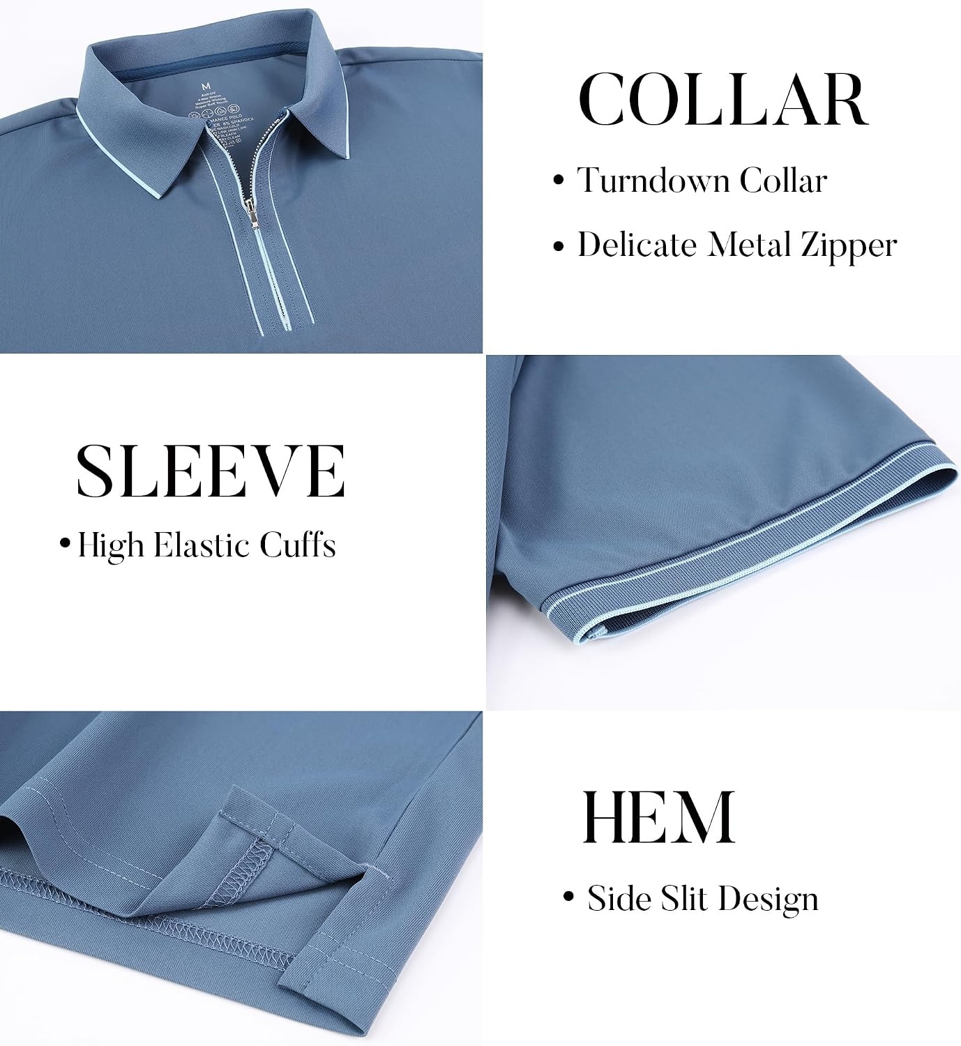 image:imageSAMERM Mens Golf Shirts Dry Fit Performance Sport Polo Shirts for MenNavy Polo Shirt
