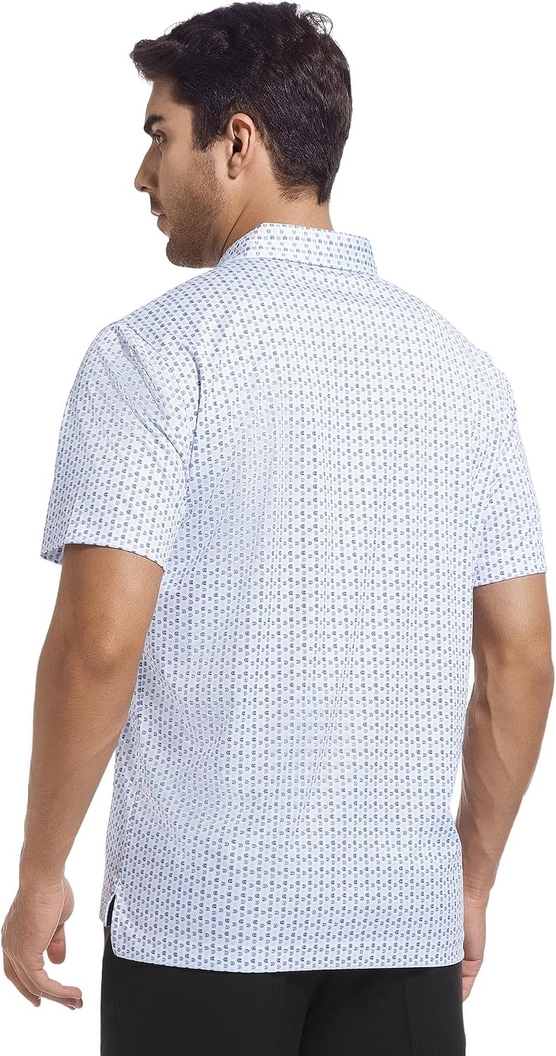 image:imageSAMERM Mens Golf Shirts Dry Fit Performance Sport Polo Shirts for MenWhite U Golf Shirt