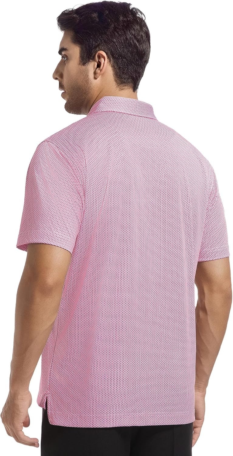 image:imageSAMERM Mens Golf Shirts Dry Fit Performance Sport Polo Shirts for MenWine Diamond Golf Shirt