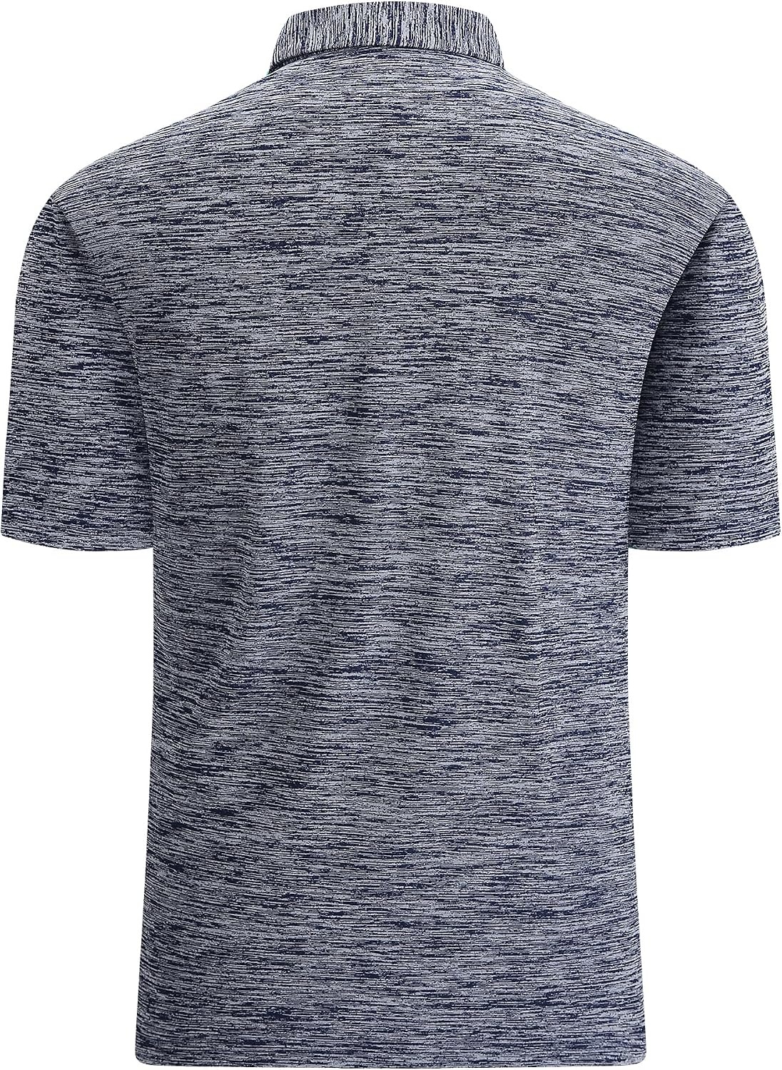 image:imageSAMERM Golf Shirts for Men Super Stretch Jacquard Dry Fit Golf Polo Moisture Wicking Short Sleeve Polo Shirts for MenNavy Golf Polo