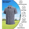 SAMERM Golf Shirts for Men Super Stretch Jacquard Dry Fit Golf Polo Moisture Wicking Short Sleeve Polo Shirts for Men(Navy Golf Polo)