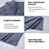 SAMERM Golf Shirts for Men Super Stretch Jacquard Dry Fit Golf Polo Moisture Wicking Short Sleeve Polo Shirts for Men(Navy Golf Polo)