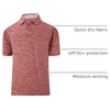 SAMERM Golf Shirts for Men Super Stretch Jacquard Dry Fit Golf Polo Moisture Wicking Short Sleeve Polo Shirts for Men(Red)