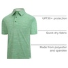 SAMERM Men’s Long Sleeve Polo Shirts Moisture Wicking Golf Shirts Soft(Green Solid Polo Shirt)