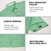 SAMERM Men’s Long Sleeve Polo Shirts Moisture Wicking Golf Shirts Soft(Green Solid Polo Shirt)