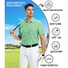 SAMERM Men’s Long Sleeve Polo Shirts Moisture Wicking Golf Shirts Soft(Green Solid Polo Shirt)